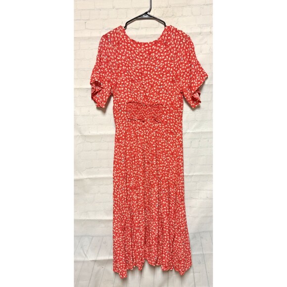 Free People Rare Feeling Printed Maxi Dress size Large Floral Boho Prairie - Picture 5 of 5